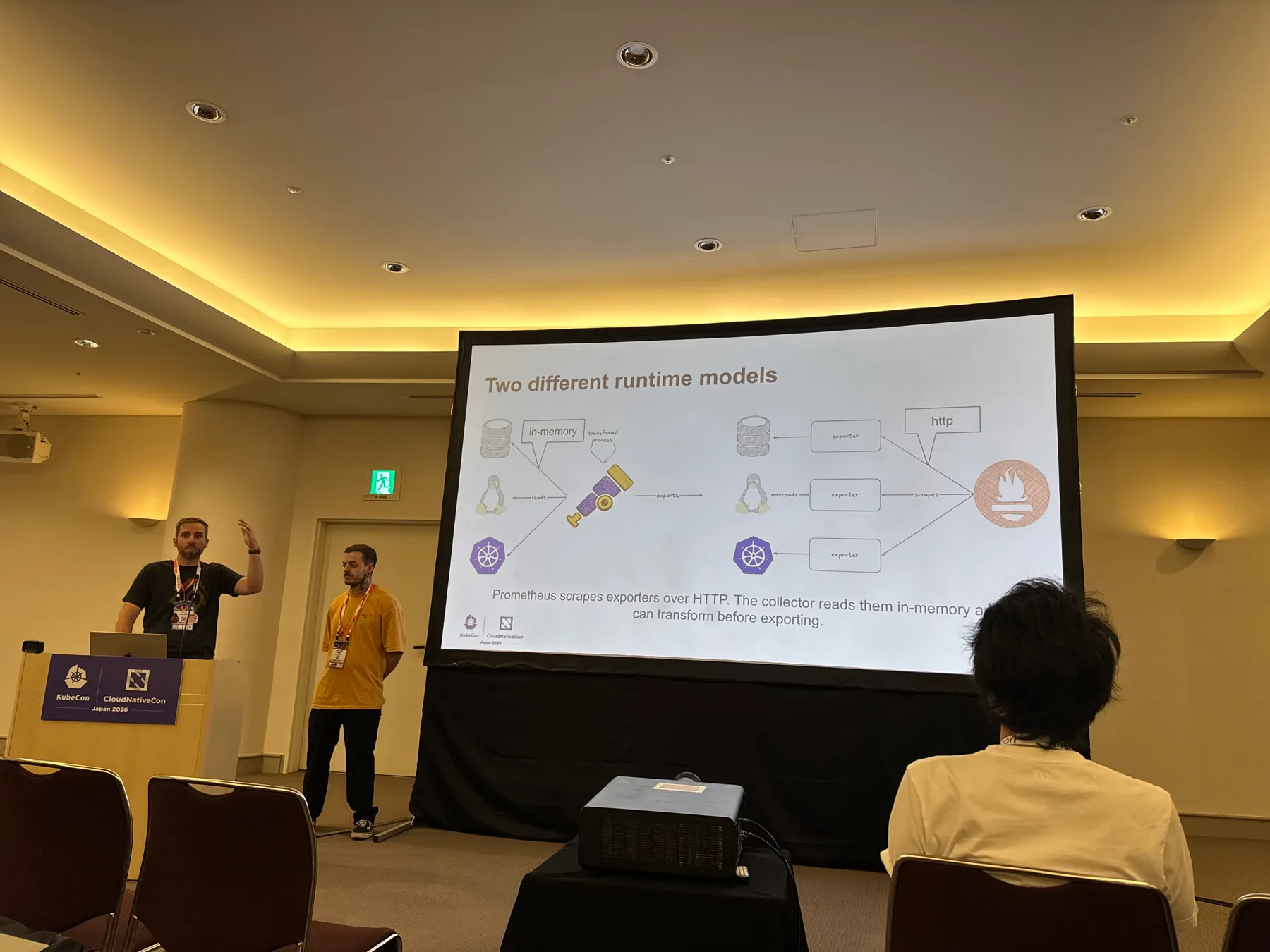 Slide titled Two different runtime models