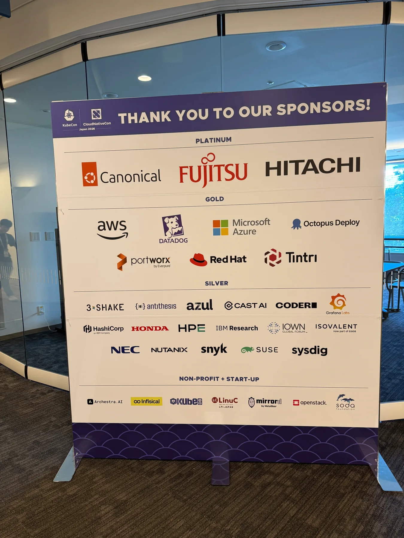 Sponsor board at the venue