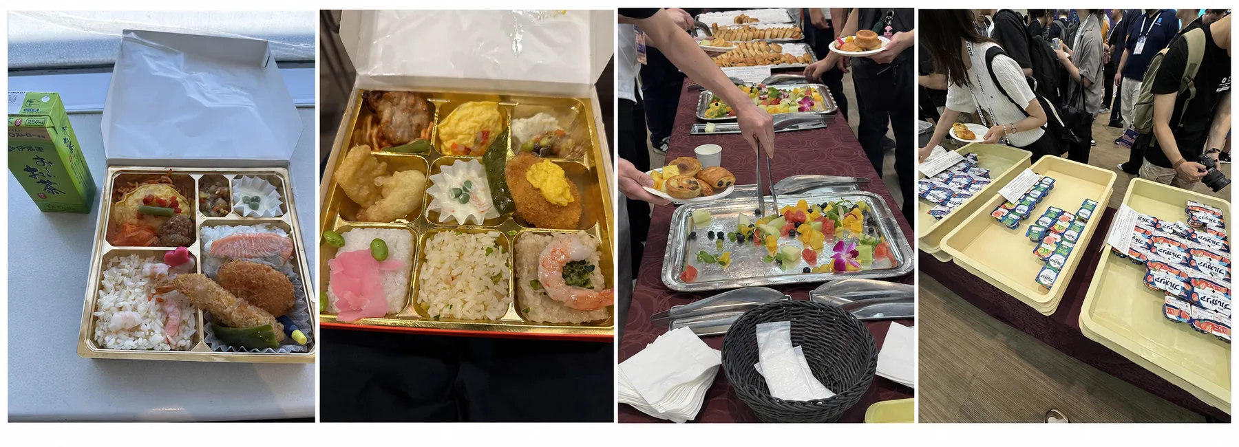 Food and conversation at the venue